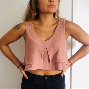 Free People Mauve Boxy Tank Top